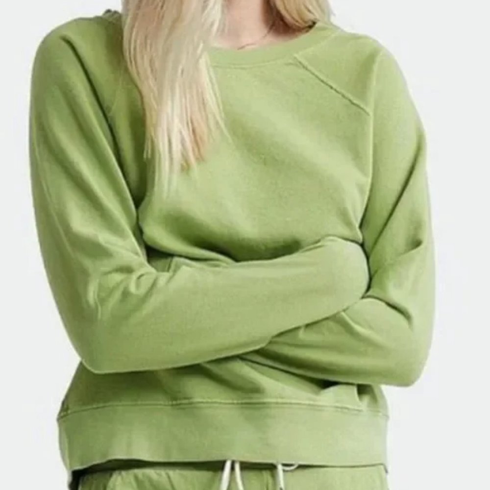 Mate The Label NWT Organic Terry Raglan Sweatshirt Pistachio Green sz 2X